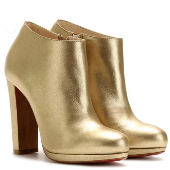 Christian Louboutin Shoes - Christian Louboutin Rock and Gold booties RETAIL1,295